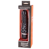 SEVEN CREACIONES - VIBRADOR RECARGABLE NEGRO 7V 18 CM MODELO 2